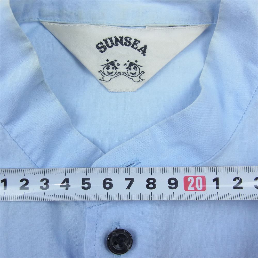 SUNSEA サンシー 18SS 18S17 COTTON BOMBER SHIRT コットン ボンバー シャツ 長袖 ブルー系 2【中古】