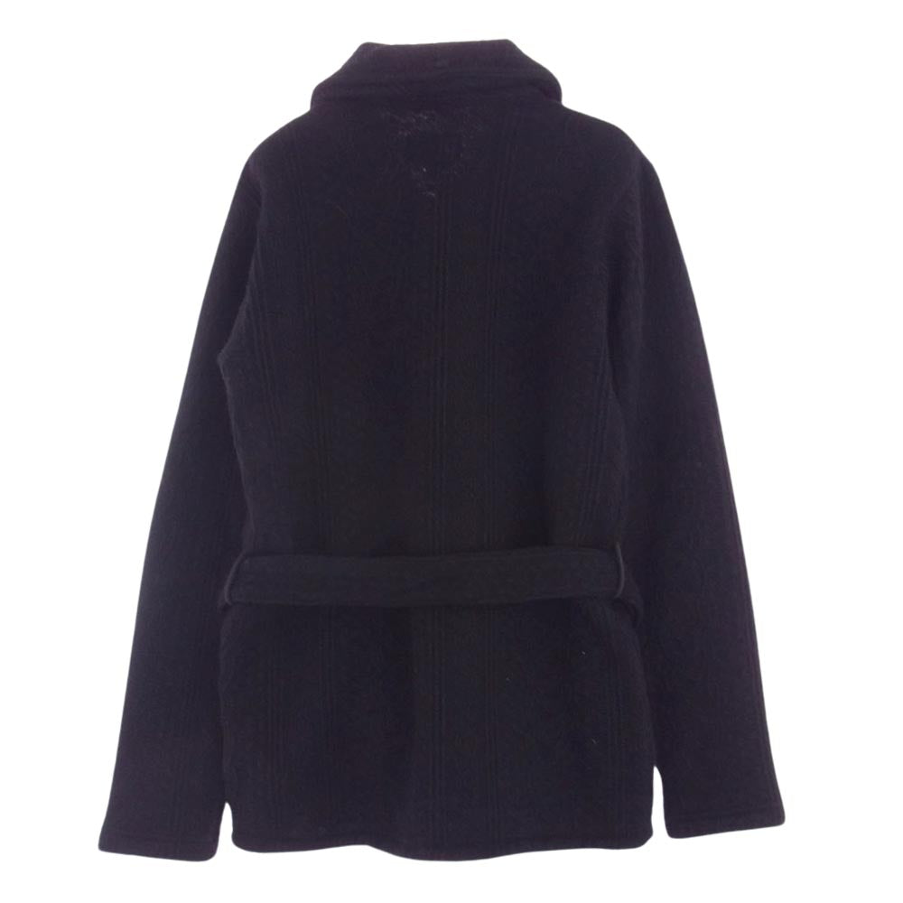 Engineered Garments エンジニアードガーメンツ ショールカラー ベルテッド ウール ニット ジャケット ブラック系 S【中古】