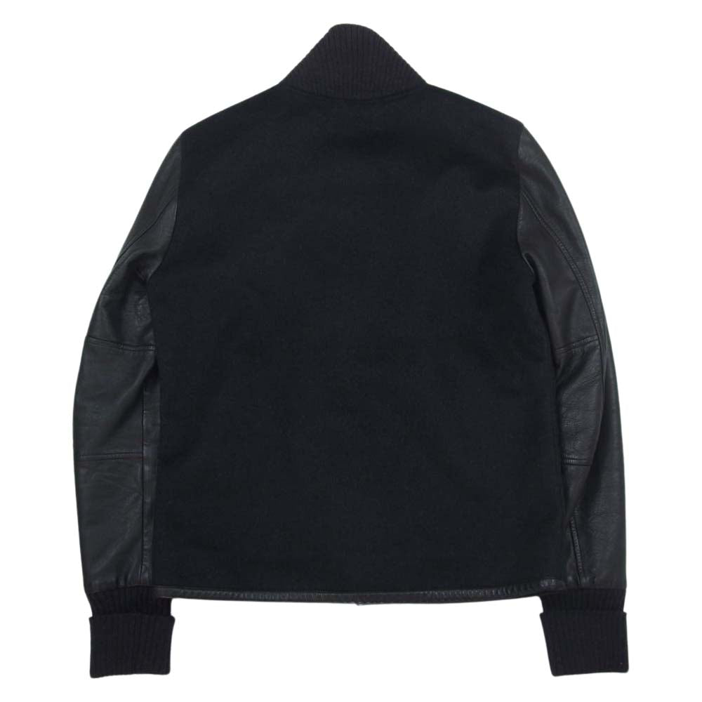 slowgun スロウガン 大人のスタジャン 袖レザー切替 裏ボア スタジアムジャケット ブラック系 2【中古】