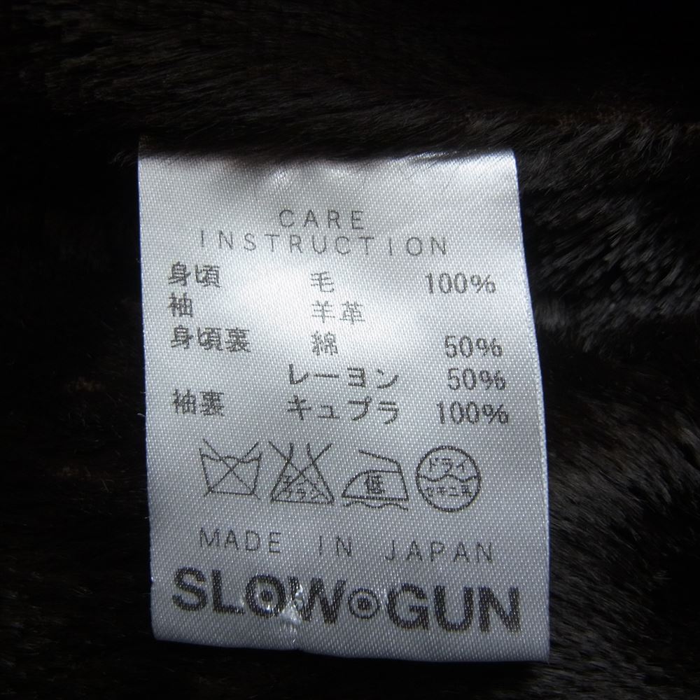 slowgun スロウガン 大人のスタジャン 袖レザー切替 裏ボア スタジアム
