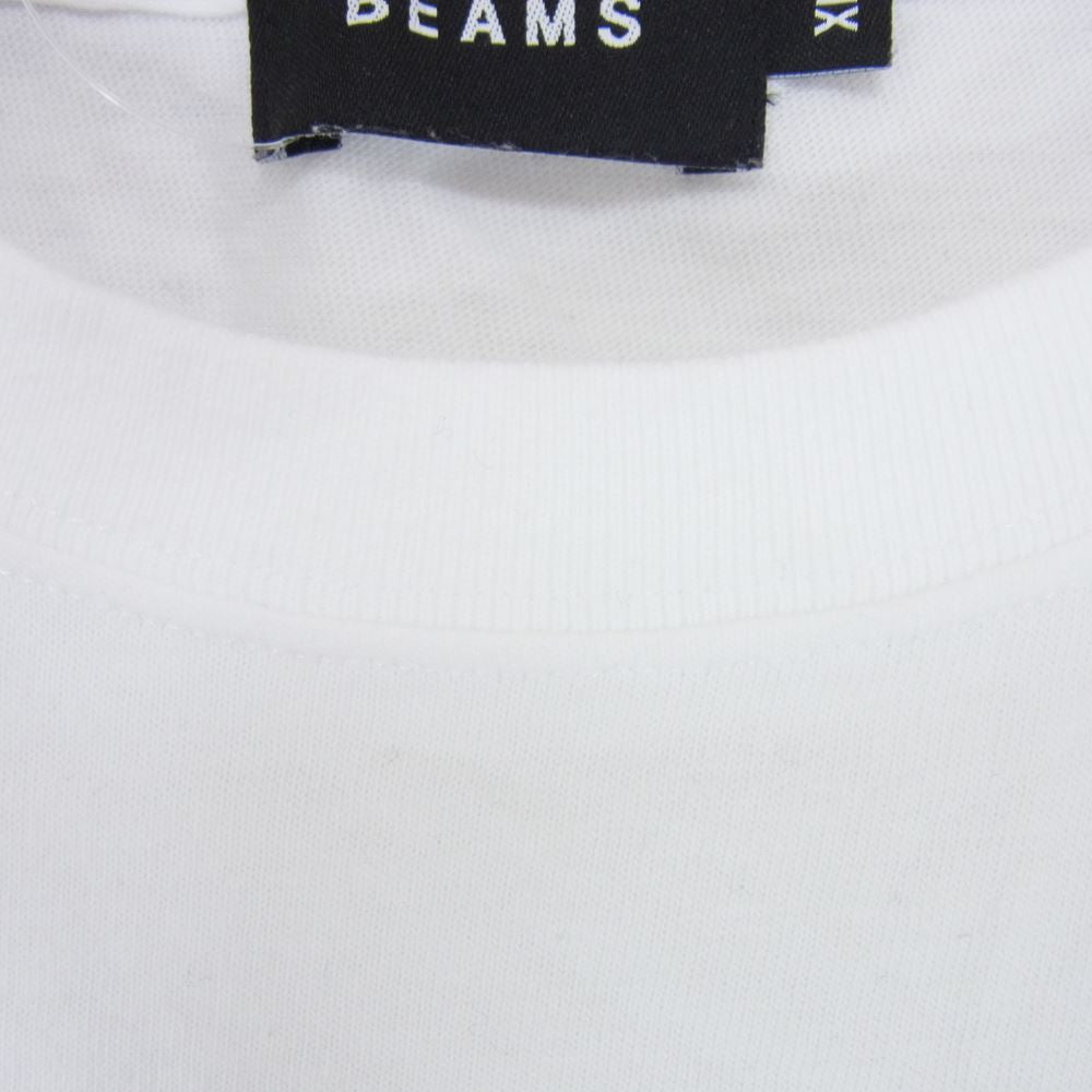BEAMS ビームス × PAPERBOY ペーパーボーイ ICE アイス ロゴ Tシャツ ホワイト系 XL【中古】