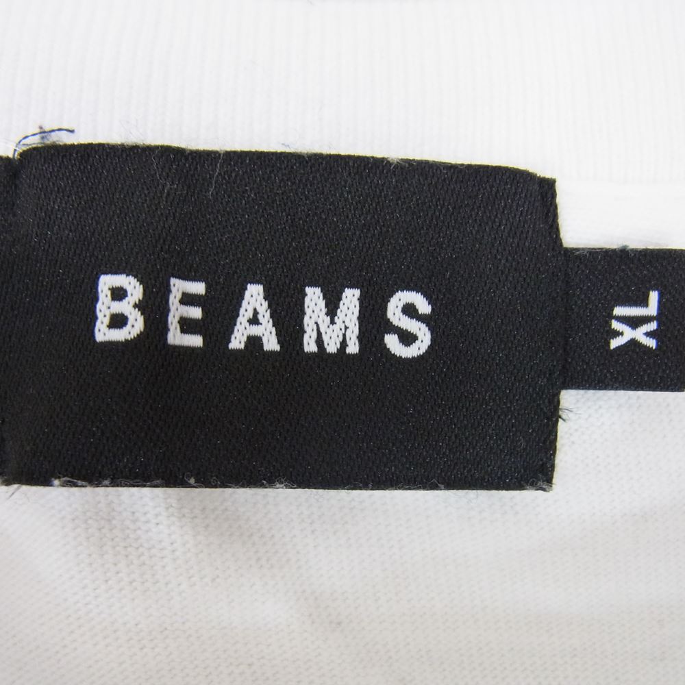 BEAMS ビームス × PAPERBOY ペーパーボーイ ICE アイス ロゴ Tシャツ ホワイト系 XL【中古】