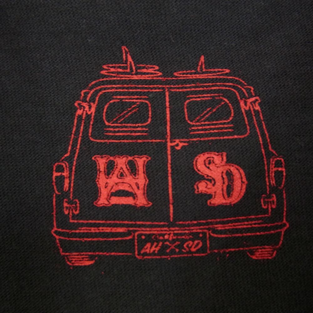 STANDARD CALIFORNIA スタンダードカリフォルニア AH × CLAP YOUR HANDS T ハンド ラバー プリント 半袖 Tシャツ ブラック系 M【中古】