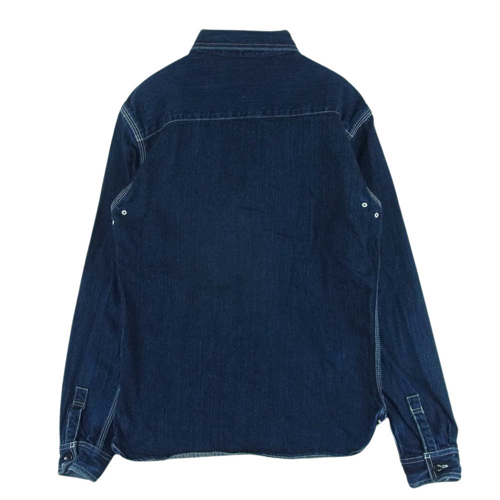 THE FLAT HEAD ザフラットヘッド 7010W DENIM WORK SHIRT デニム 長袖 ワーク シャツ インディゴブルー系 36【中古】