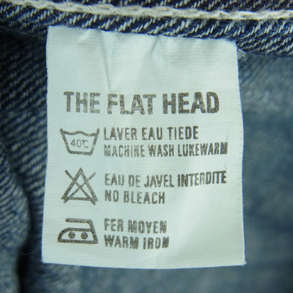 THE FLAT HEAD ザフラットヘッド 7010W DENIM WORK SHIRT デニム 長袖 ワーク シャツ インディゴブルー系 36【中古】