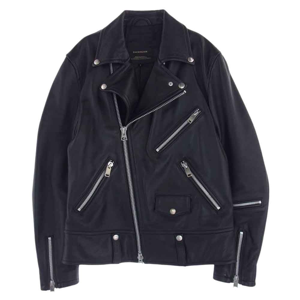 JACKROSE ジャックローズ 210701J シープレザー ダブルライダース レザー ジャケット ブラック系 3【中古】