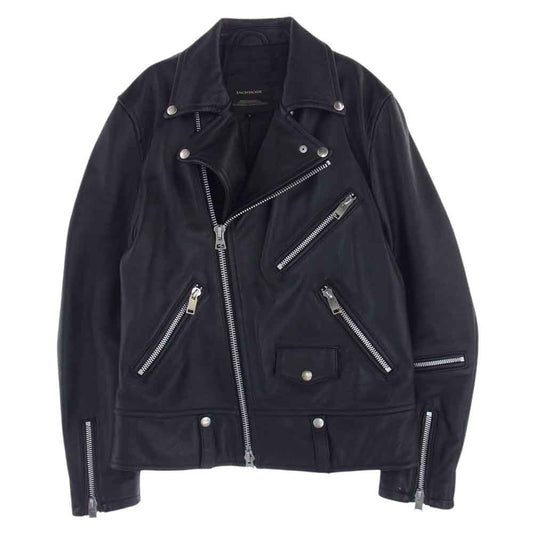 JACKROSE ジャックローズ 210701J シープレザー ダブルライダース レザー ジャケット ブラック系 3【中古】