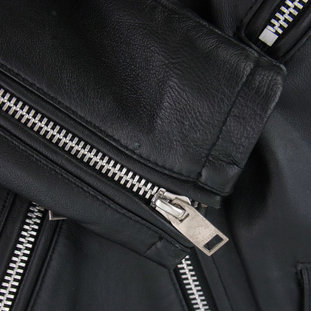 JACKROSE ジャックローズ 210701J シープレザー ダブルライダース レザー ジャケット ブラック系 3【中古】