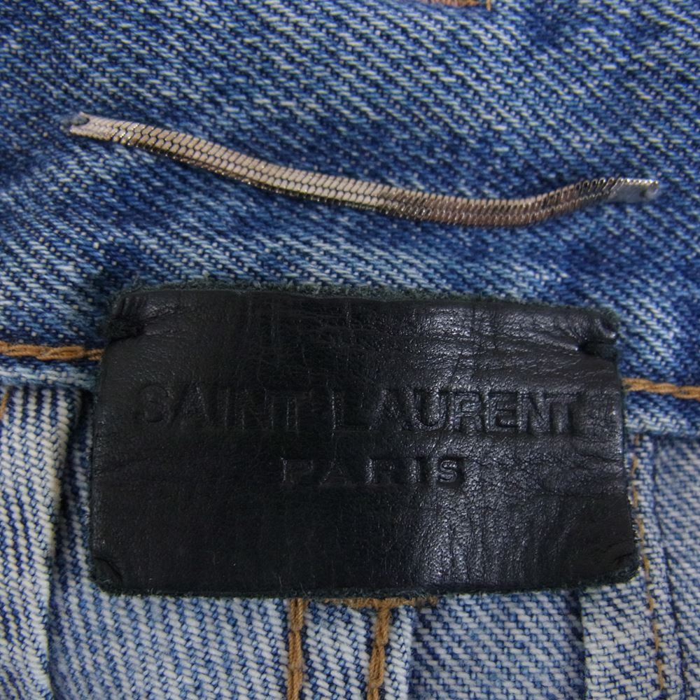 SAINT LAURENT サンローラン 419826 Y800L ニー クラッシュ加工 デニム パンツ ジーンズ ブルー系 28【中古】