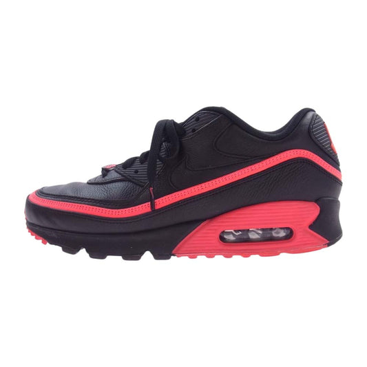 NIKE ナイキ CJ7197-003 × UNDEFEATED アンディフィーテッド AIR MAX 90 BLACK RED アマックス 90 ブラック レッド スニーカー ブラック系 レッド系 28cm【中古】