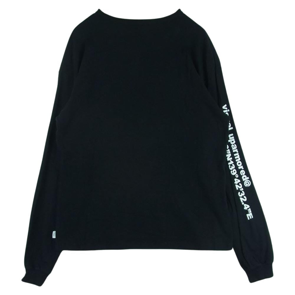 WTAPS ダブルタップス 19AW 192ATDT-CSM12 SIDE EFFECT LS TEE COTTON サイド エフェクト ロングスリーブ Tシャツ ブラック系 01【中古】