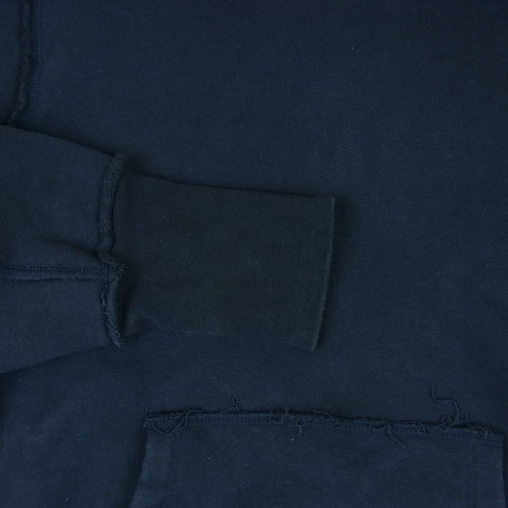 TMT ティーエムティー 20AW HIGH STRETCH HEAVY ダメージ加工 プルオーバー パーカー 日本製 ダークネイビー系 L【中古】