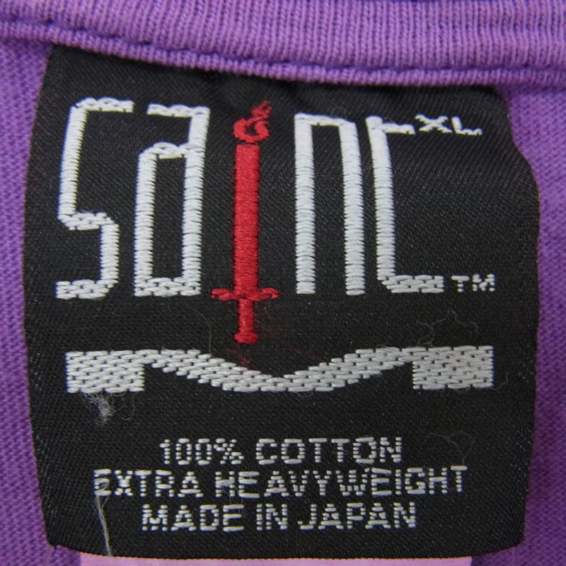 SAINT MICHAEL セントマイケル 21SS SM-S21-0000-004 バグプリント Tシャツ パープル系 XL【中古】