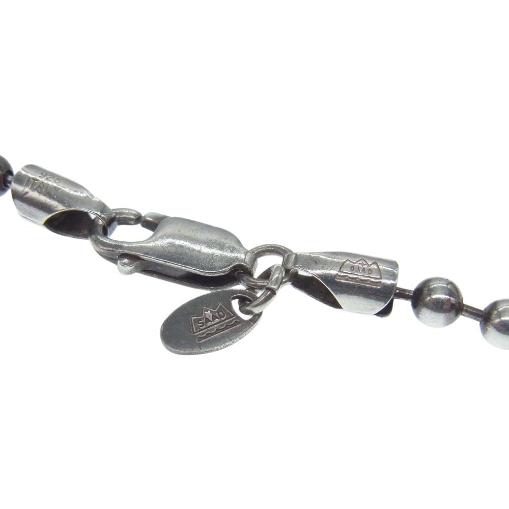 SAAD サード 石付き ペンダントトップ ネックチェーン ネックレス シルバー系 ブラック系【中古】