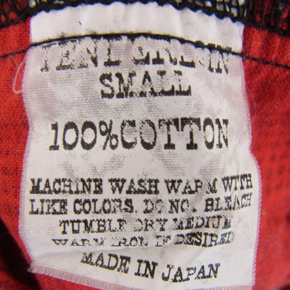 TENDERLOIN テンダーロイン T-PRINT FLANNEL プリント フランネル チェック シャツ レッド系 S【中古】