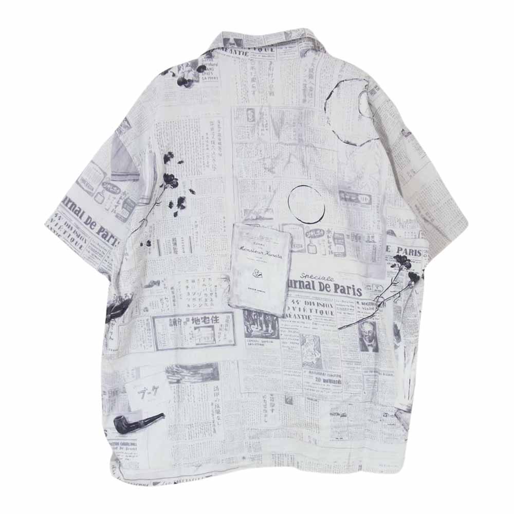 PORTER CLASSIC ポータークラシック 21SS MONSIEUR KURATA COTTON LINEN SHORT SLEEVE SHIRT ムッシュクラタ コットンリネン ショートスリーブ シャツ XS【中古】