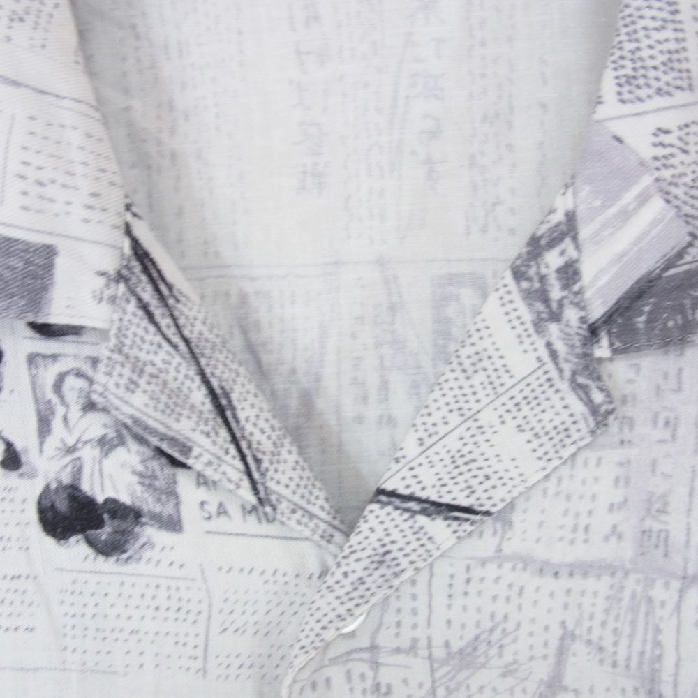PORTER CLASSIC ポータークラシック 21SS MONSIEUR KURATA COTTON LINEN SHORT SLEEVE SHIRT ムッシュクラタ コットンリネン ショートスリーブ シャツ XS【中古】