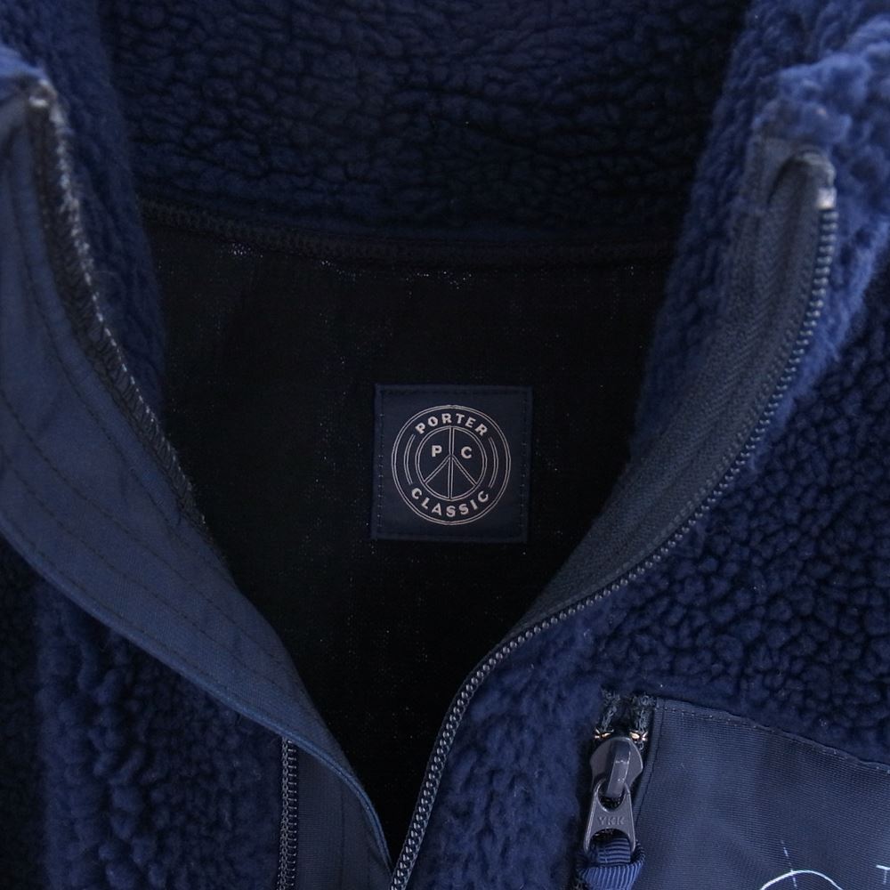 PORTER CLASSIC ポータークラシック 22AW DISNEY MICKEY MOUSE MODEL SHEET ART PC FLEECE COLLECTION ZIP UP JACKET ディズニー ミッキーマウス フリースジャケット ネイビー系 2【中古】