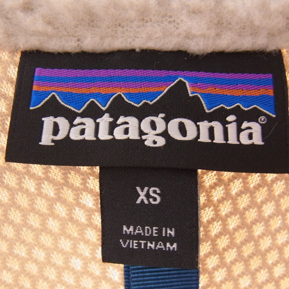 patagonia パタゴニア Classic Retro-X Jacket クラシック レトロX ボア フリース ジャケット  オフホワイト系 ネイビー系 XS【中古】