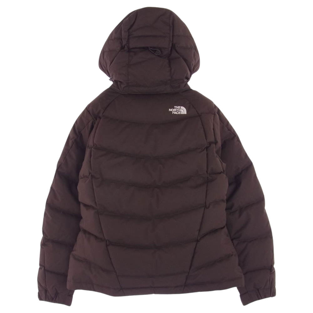 THE NORTH FACE ノースフェイス F09PA03 国内正規品 ハウンドトゥース キルティング フード付き ダウンジャケット ブラウン系 S【中古】