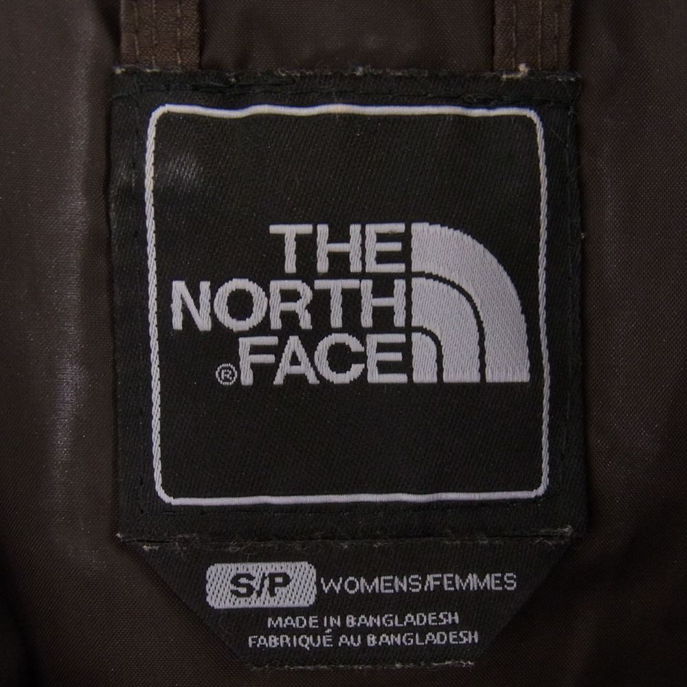 THE NORTH FACE ノースフェイス F09PA03 国内正規品 ハウンドトゥース キルティング フード付き ダウンジャケット ブラウン系 S【中古】