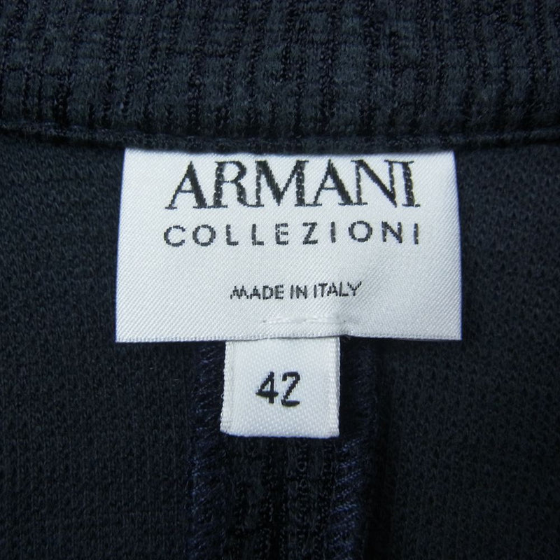 ARMANI COLLEZIONI アルマーニコレッツォーニ 8M54GJ8M70J 国内正規品 イタリア製 1B ブレザー ショート ニット テーラードジャケット ダークネイビー系 42【中古】