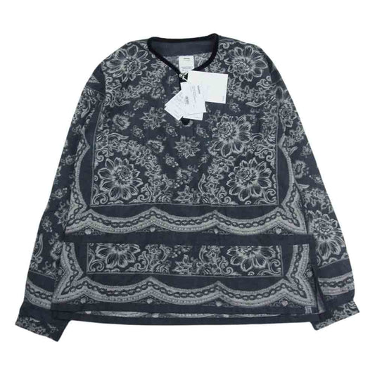 VISVIM ビズビム 22SS 0122105011013 TUNIC P.O. WILDFLOWER P.W. チュニック プルオーバー 長袖 シャツ ブラック系 2【極上美品】【中古】