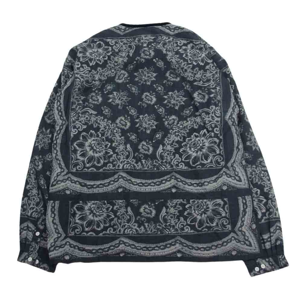 VISVIM ビズビム 22SS 0122105011013 TUNIC P.O. WILDFLOWER P.W. チュニック プルオーバー 長袖 シャツ ブラック系 2【極上美品】【中古】