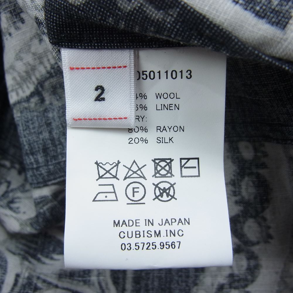 VISVIM ビズビム 22SS 0122105011013 TUNIC P.O. WILDFLOWER P.W. チュニック プルオーバー 長袖 シャツ ブラック系 2【極上美品】【中古】