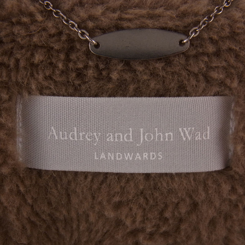 audrey and john wad オードリーアンドジョンワッド ノーカラー ボア ファー コート ブラウン系 M【中古】