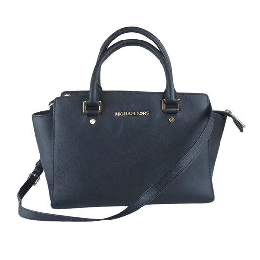 Michael Kors マイケルコース レザー 2Way ショルダー トート バッグ ブラック系【中古】