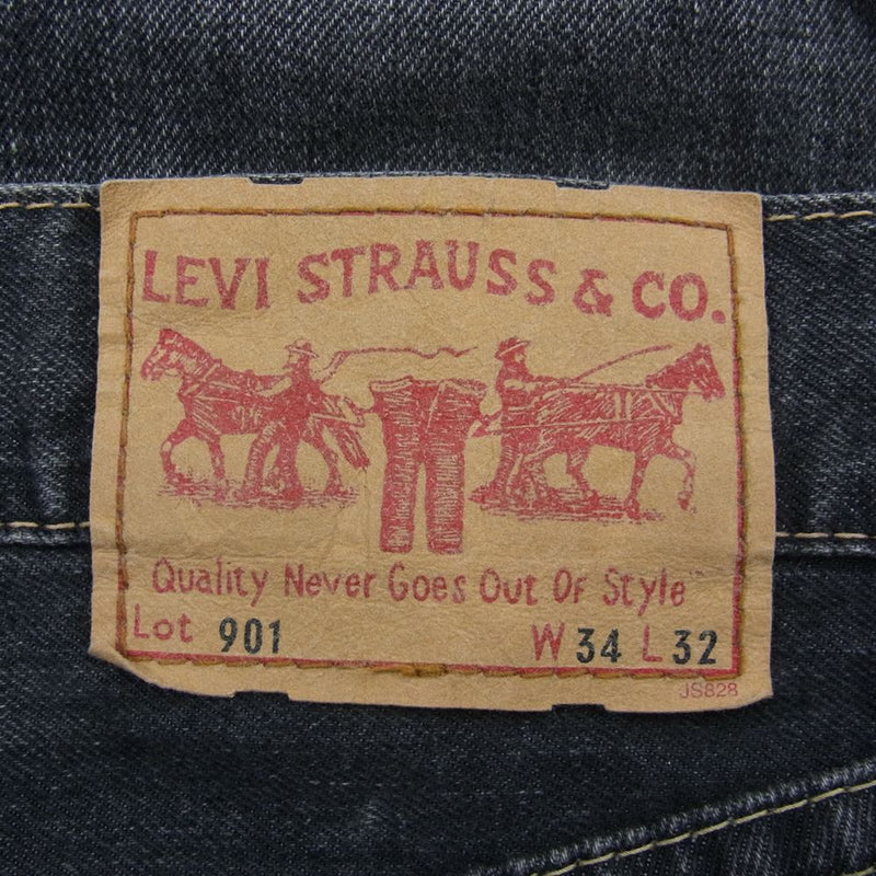 Levi's リーバイス 901 ブラック デニム パンツ ブラック系 34【中古】