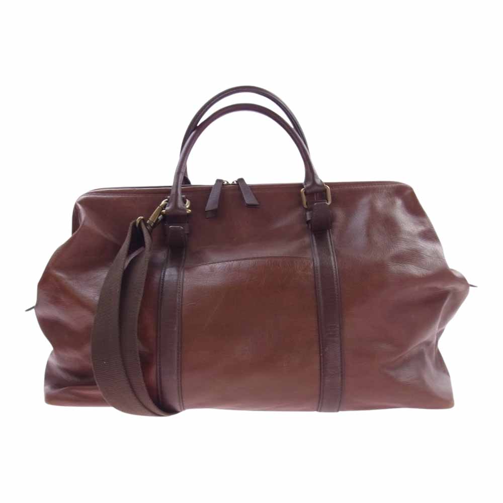 FOSSIL フォッシル 2WAY レザー ドクター バッグ ブラウン系【中古】