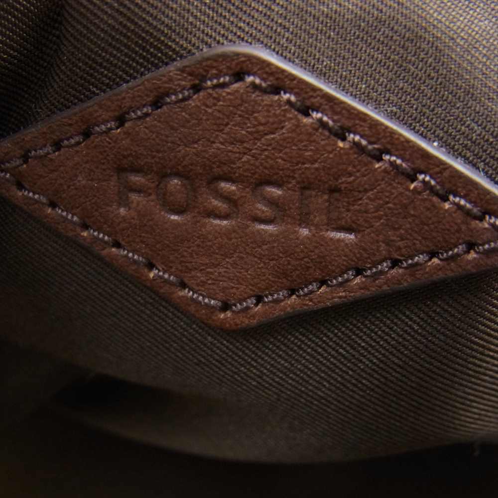 FOSSIL フォッシル 2WAY レザー ドクター バッグ ブラウン系【中古】