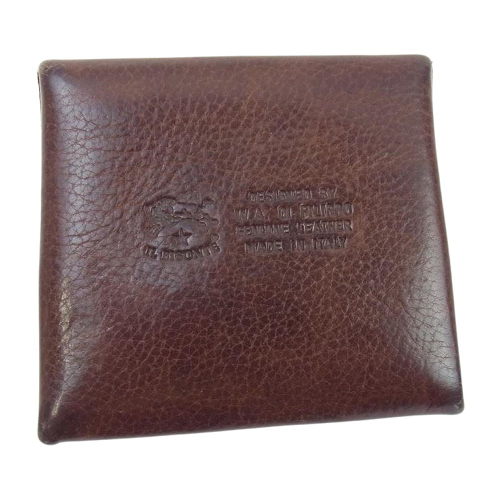 IL BISONTE イルビゾンテ レザー コインケース ブラウン系【中古】