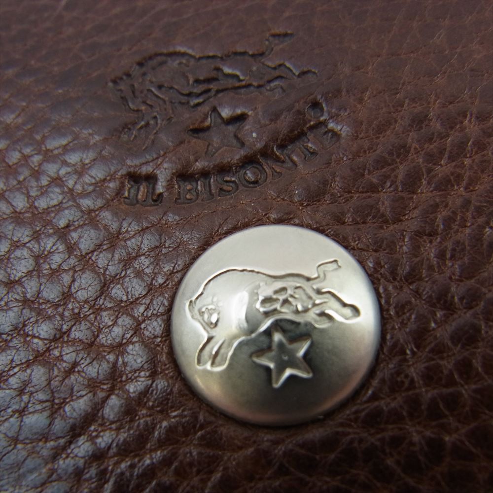IL BISONTE イルビゾンテ レザー コインケース ブラウン系【中古】