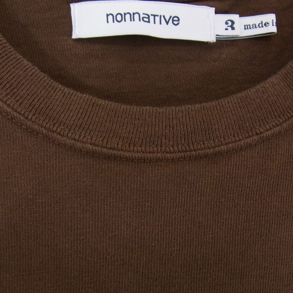 nonnative ノンネイティブ DWL L/S TEE COTTON HEAVYWEIGHT JERSEY OVERDYED VW ロングスリーブ Tシャツ ブラウン系 3【中古】