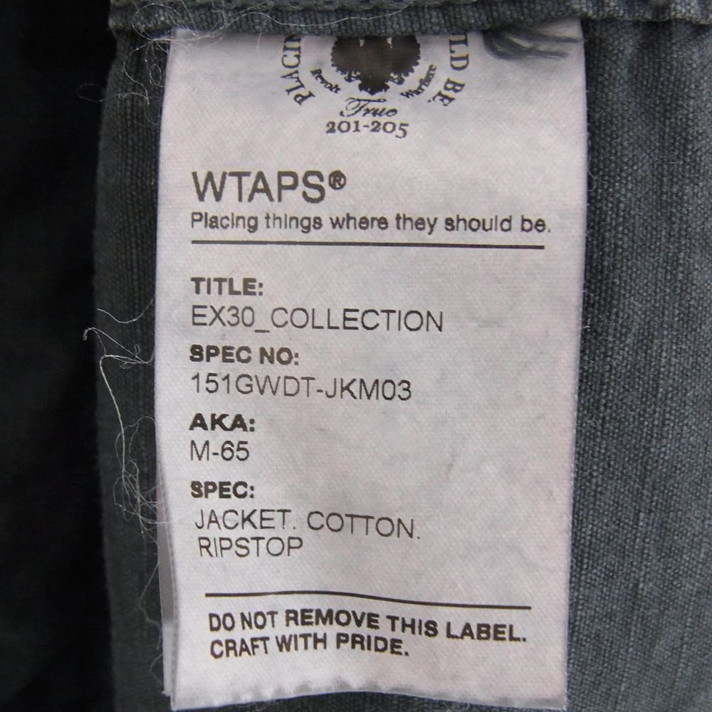 WTAPS ダブルタップス 151GWDT-JKM03 M-65/JACKET.COTTON.RIPSTOP インディゴブルー系 M【中古】