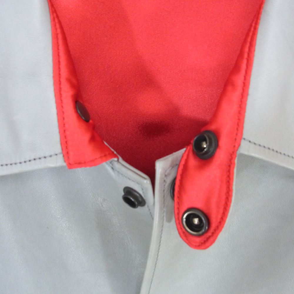 スリーフェイス leather coach jacket ホース レザー コーチ ジャケット グレー系 M【中古】