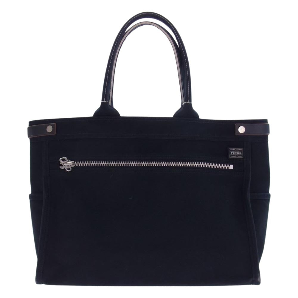 PORTER ポーター PORTER NAKED TOTE BAG M ネイキッド トートバッグ  ネイビー系 M【中古】