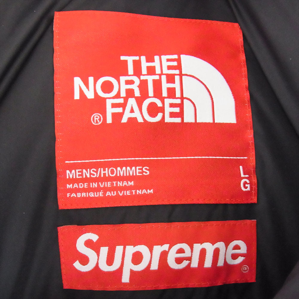 Supreme シュプリーム 23SS ND02300I × THE NORTH FACE ノースフェイス Printed Nuptse Jacket プリンテッド プリント ヌプシ ダウン ジャケット トロンプルイユ ブラック系 L【新古品】【未使用】【中古】