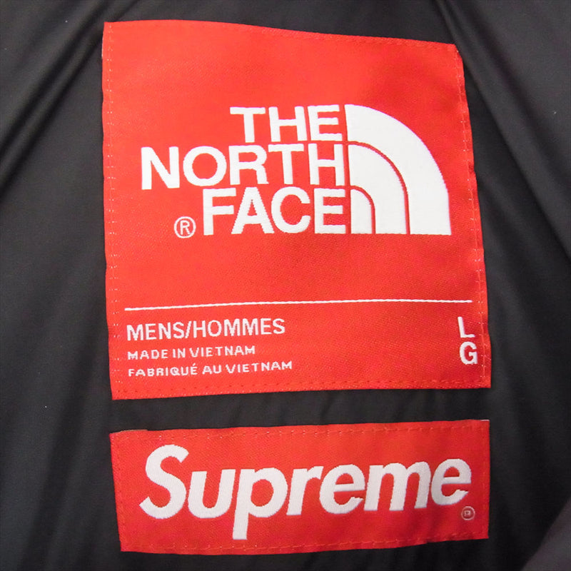 Supreme シュプリーム 23SS ND02300I × THE NORTH FACE ノースフェイス Printed Nuptse Jacket プリンテッド プリント ヌプシ ダウン ジャケット トロンプルイユ ブラック系 L【新古品】【未使用】【中古】