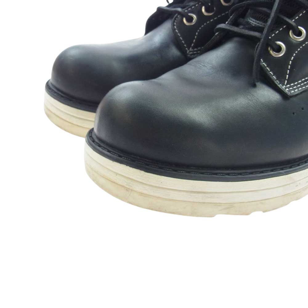 VISVIM ビズビム WMM002V01 × MASTERMIND JAPAN マスターマインドジャパン TYPE 7 HOLE バックジップ レザー ブーツ ブラック系 US9 1/2【中古】