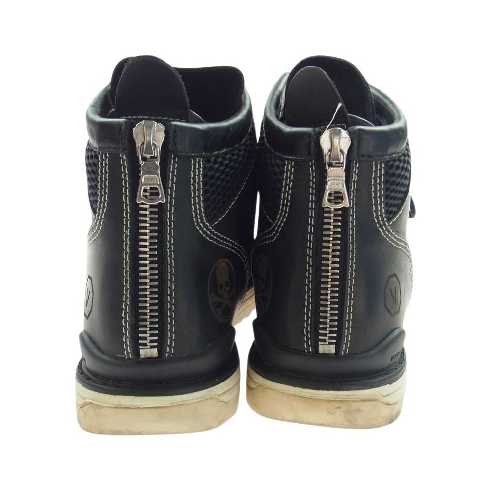 VISVIM ビズビム WMM002V01 × MASTERMIND JAPAN マスターマインドジャパン TYPE 7 HOLE バックジップ レザー ブーツ ブラック系 US9 1/2【中古】