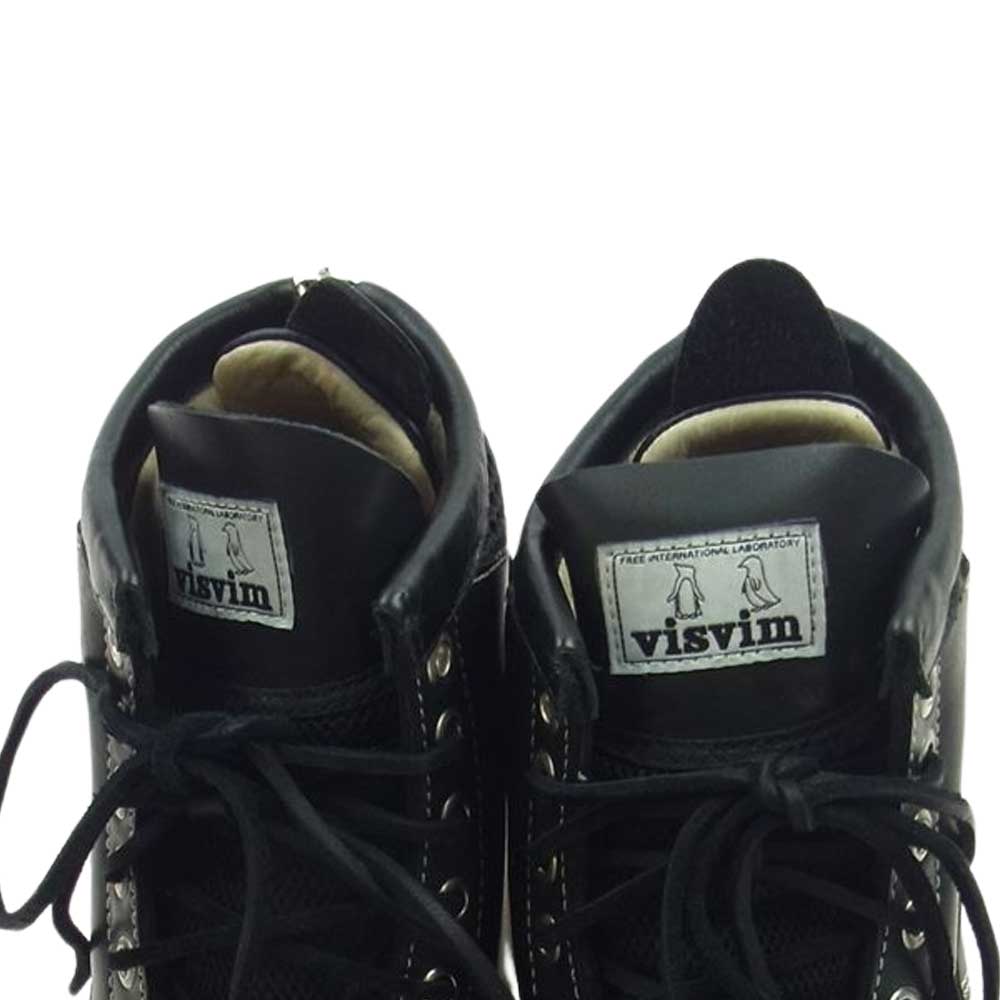 VISVIM ビズビム WMM002V01 × MASTERMIND JAPAN マスターマインドジャパン TYPE 7 HOLE バックジップ レザー ブーツ ブラック系 US9 1/2【中古】