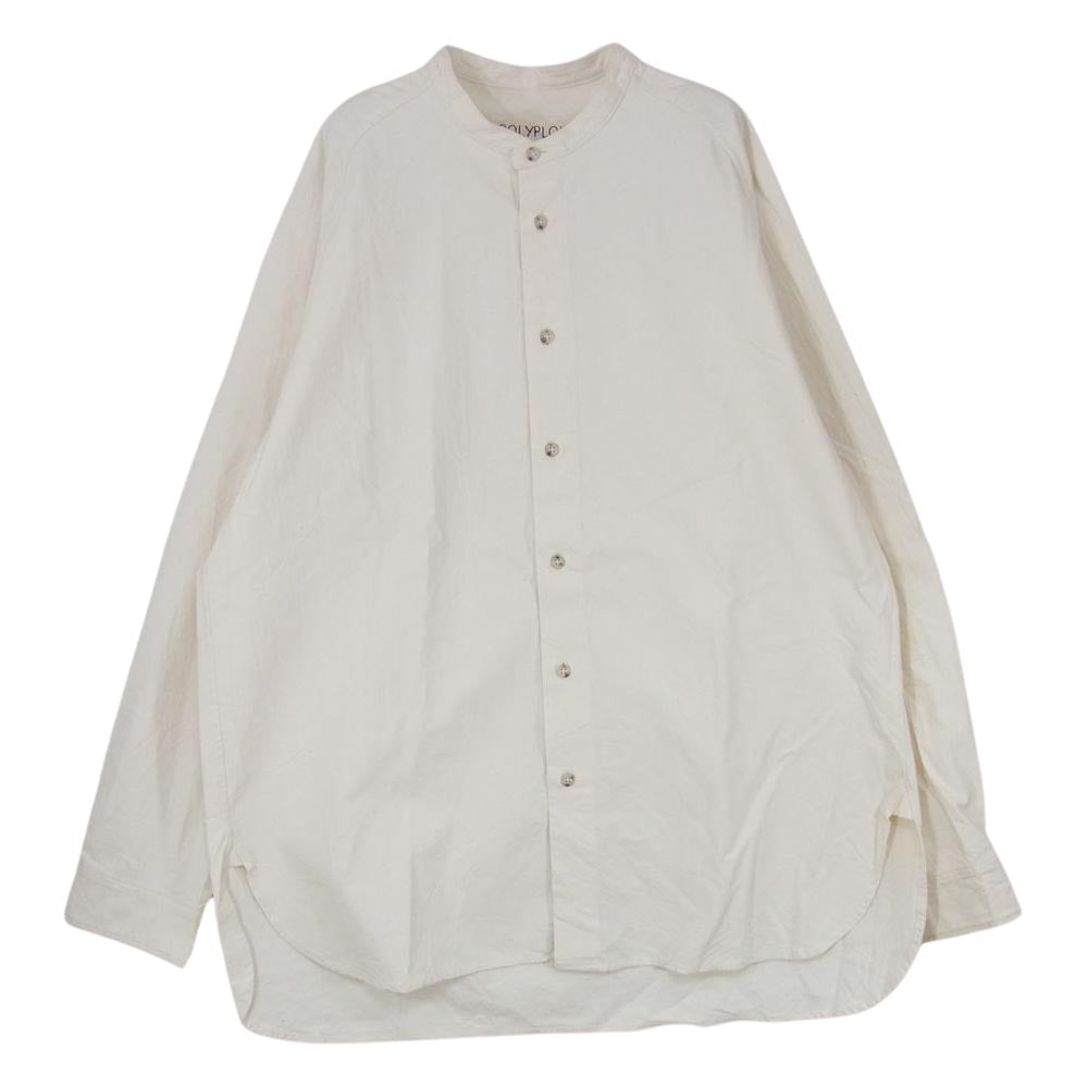 ポリプロイド 05-A-08 RAGLAN STAND COLLAR SHIRT A ラグラン スタンドカラー シャツ 長袖 オフホワイト系 4【中古】