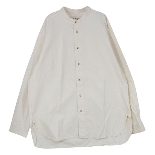 ポリプロイド 05-A-08 RAGLAN STAND COLLAR SHIRT A ラグラン スタンドカラー シャツ 長袖 オフホワイト系 4【中古】