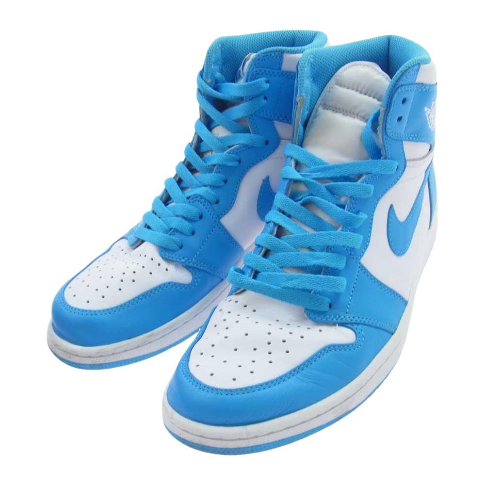 NIKE AIR JORDAN ナイキ ジョーダン 555088-117  1 Retro High UNC AJ1 レトロ ハイ スニーカー ライトブルー系 28cm【中古】