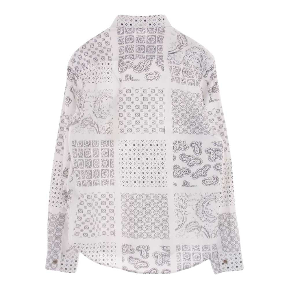 Supreme シュプリーム 20SS Paisley Grid Shirt ペイズリー 長袖 シャツ ホワイト系 S【中古】