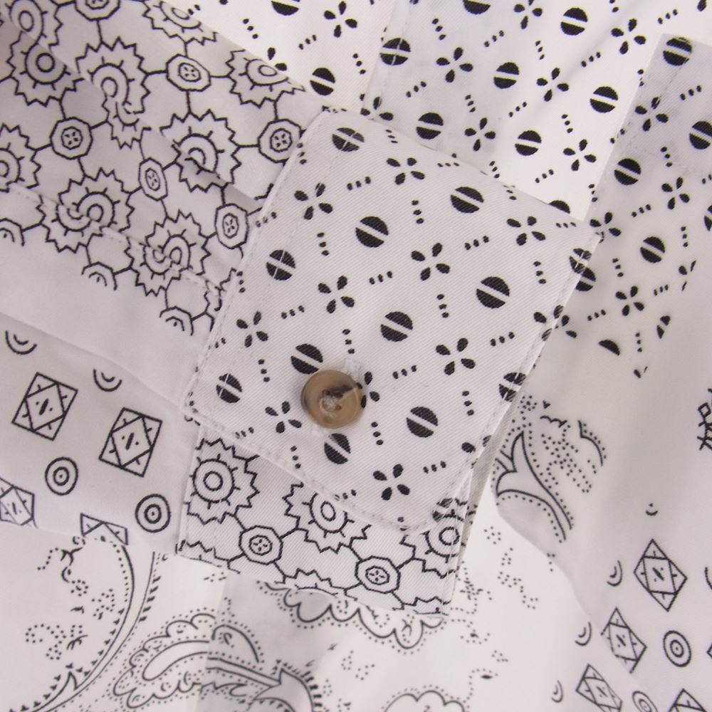 Supreme シュプリーム 20SS Paisley Grid Shirt ペイズリー 長袖 シャツ ホワイト系 S【中古】